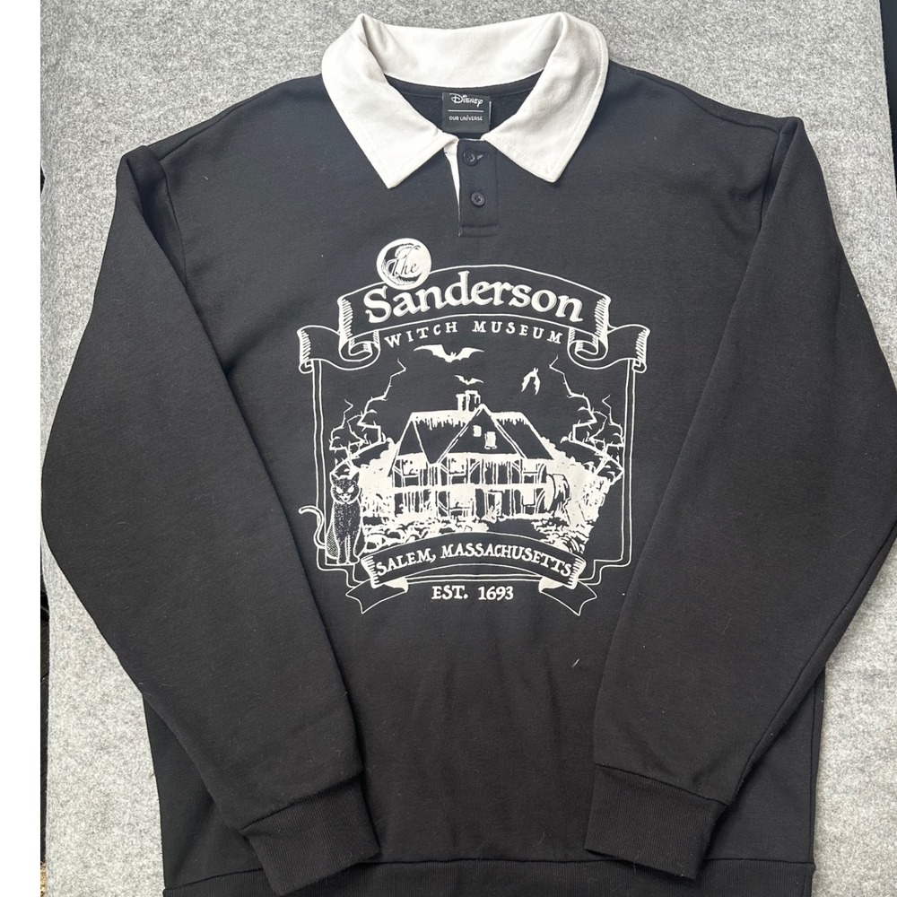 Disney Our Universe‎ Hocus Pocus Sanderson Witch Museum Rugby Sweatshirt Mens MD